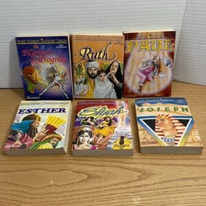 6 Young Reader’s Christian Library Book Illustrated Classics Homeschool Biblical